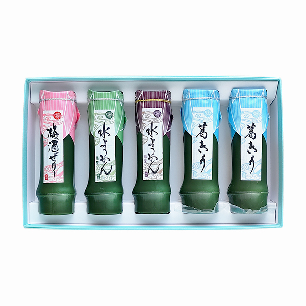 竹水羊羹3本　竹・葛きり2本セット
